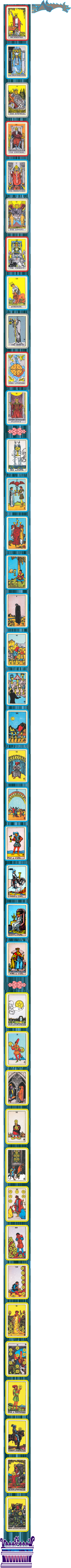 Graphic Frame-Left Gargoyle and Column of Tarot Cards